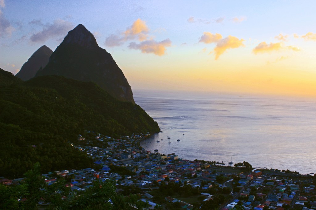 One of many versions of Soufriere. I need to keep tweaking color correction-I'd love to keep the roof tops saturated, but not have the hillside and sunset so grossly colorful. A work in progress...