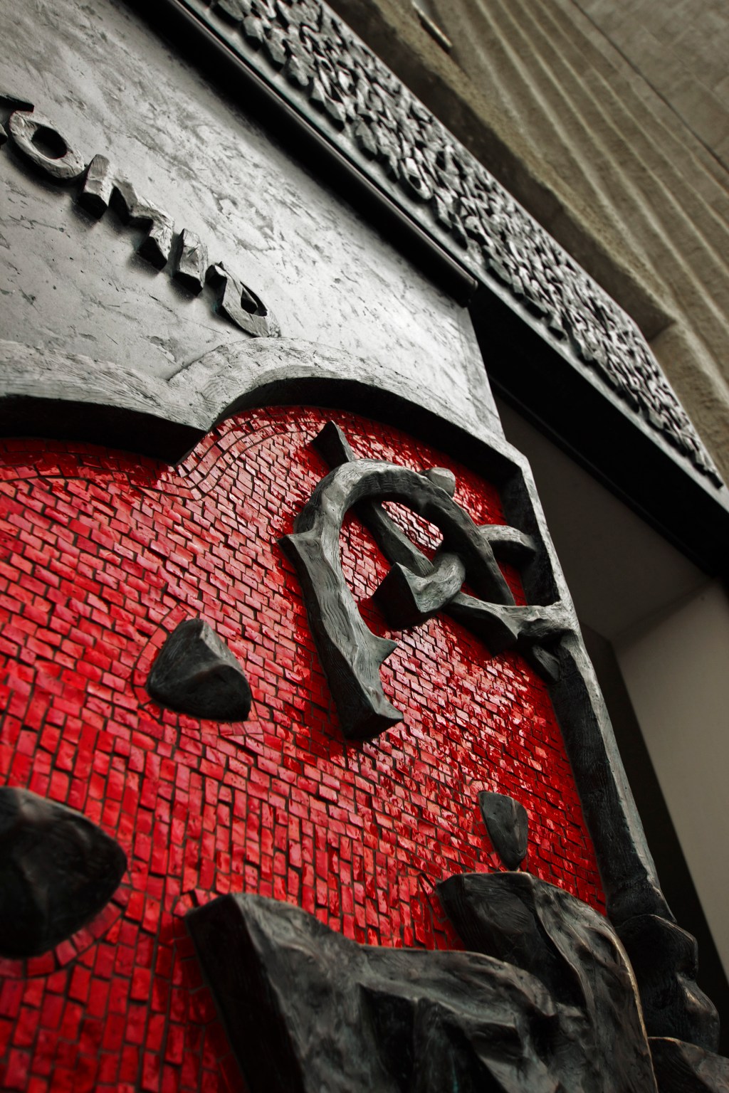 The door into Hallgrímskirkja, Reykjavik