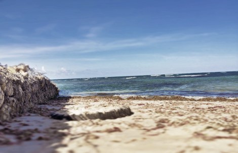 The far end of Costa Dorada beach. About an hours' walk from El Barcelo.