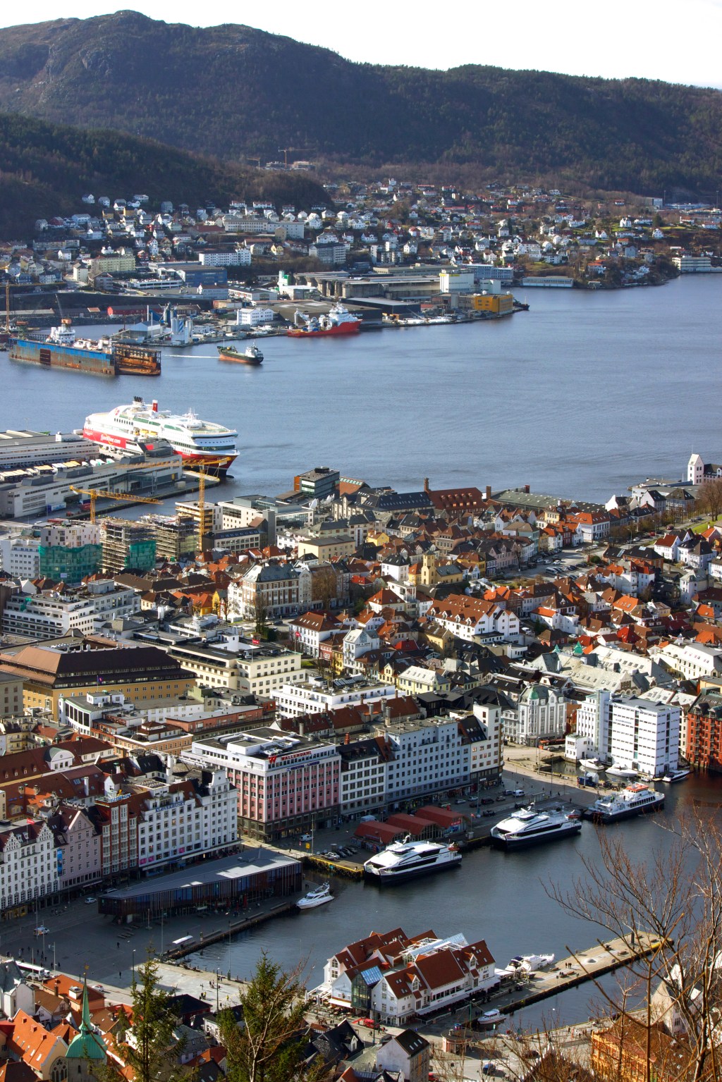 Bergen, Norway. As seen while hiking up to Mount Fløyen. Canon T3i 